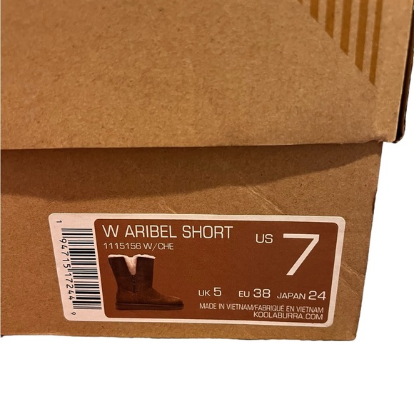 NIB Koolaburra by UGG Women’s Ariel Short Chestnut Boots size 7 - Picture 7 of 8